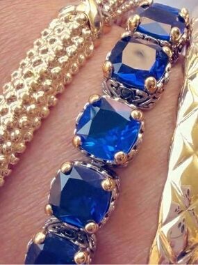Elegant Blue Sapphire Bracelet.